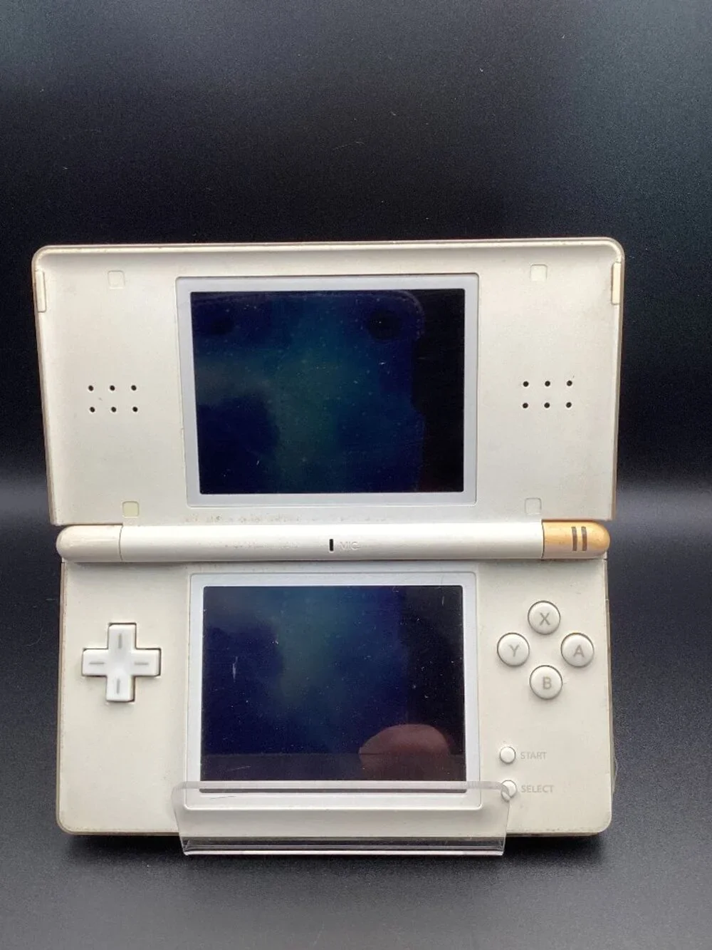 Nintendo DS Lite White USG-001 Powers On Bad Top Display New Battery USA AS-IS